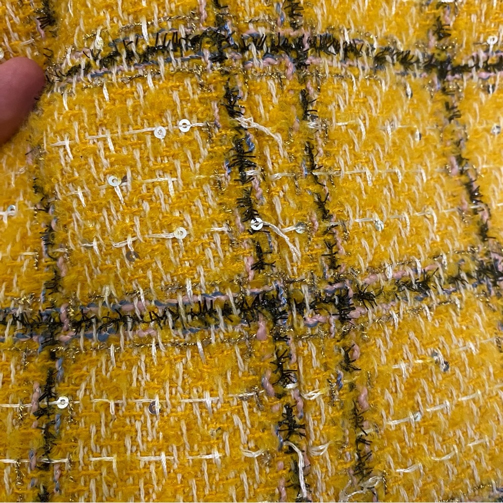 Assignment Cady Mini Dress Yellow Plaid‎ Small Strapless - Picture 5 of 10